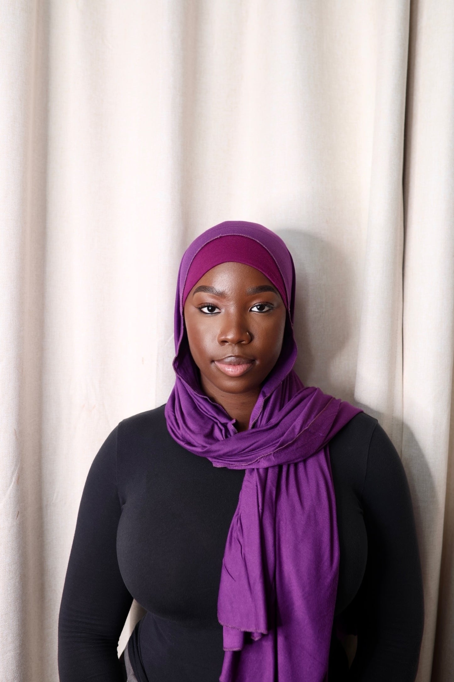 Purple Jersey Hijab