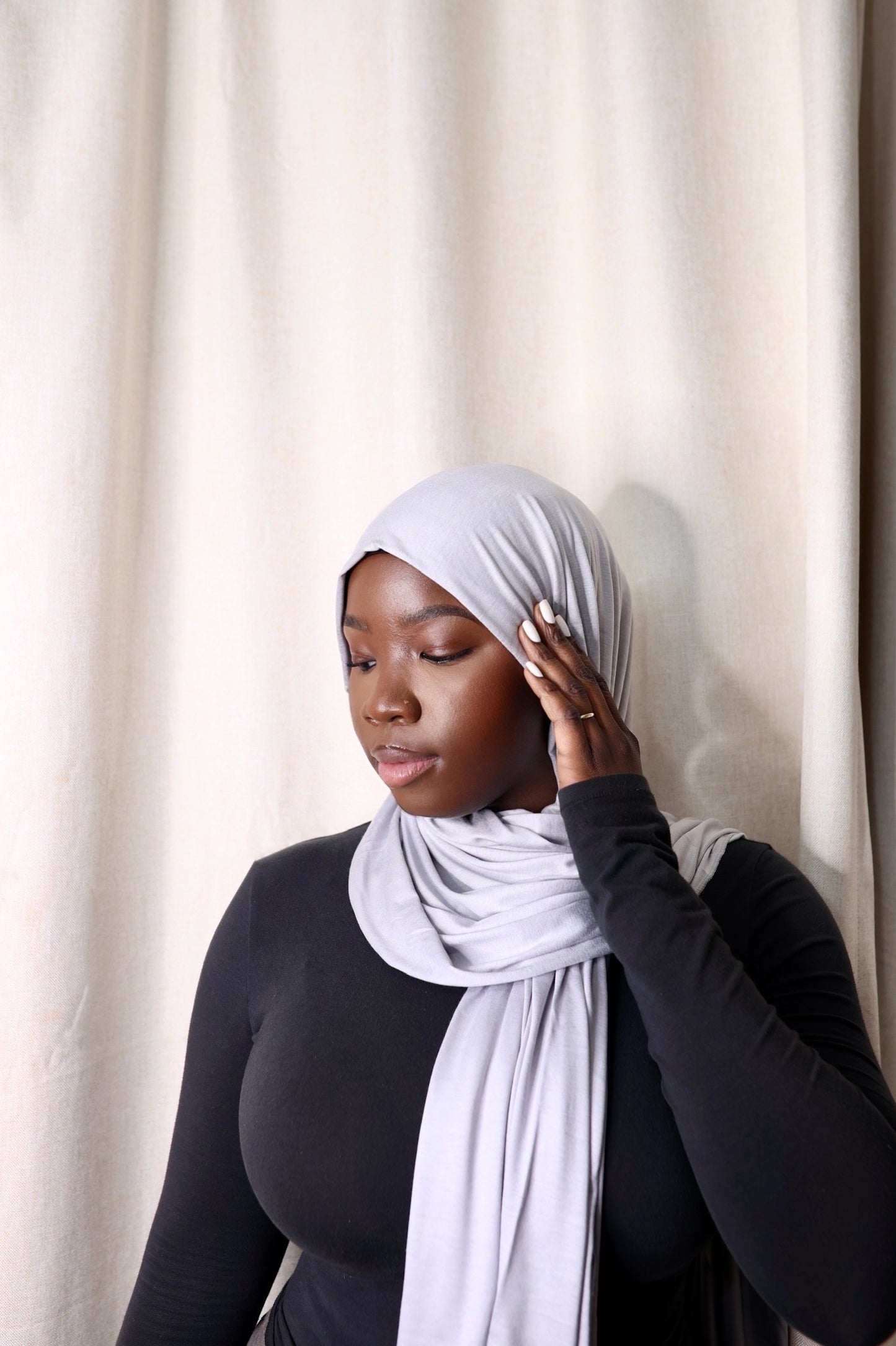 Light Grey Jersey Hijab