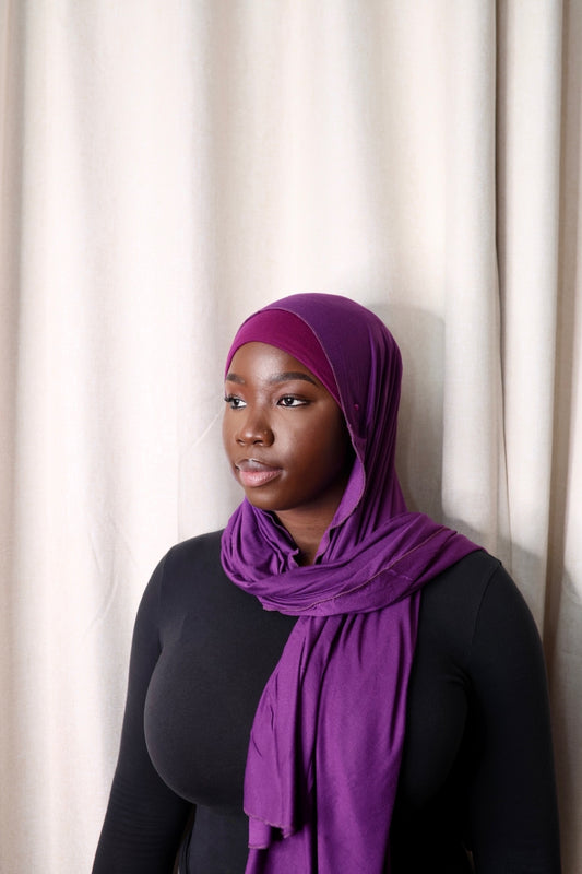 Purple Jersey Hijab