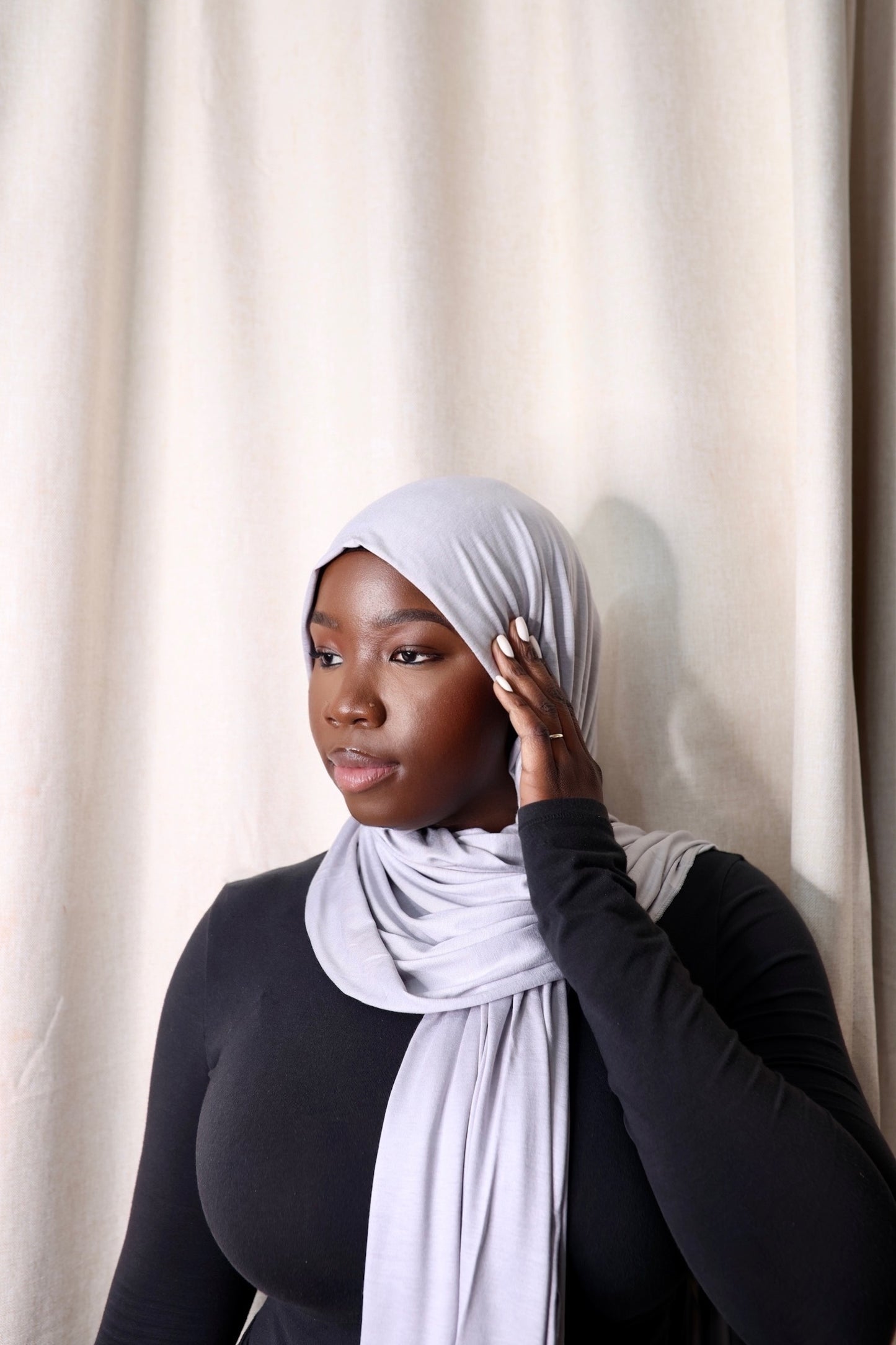 Light Grey Jersey Hijab